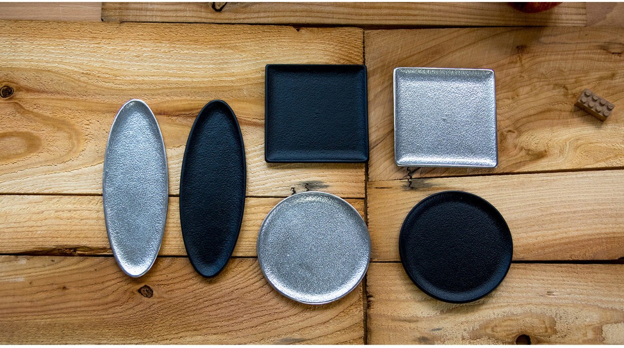 自由に選べる日本製のアルミトレー Lサイズ 香皿 お香立て 小物置き