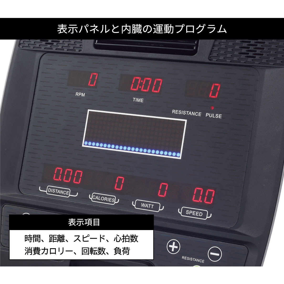 表示ディスプレイの運動表示項目