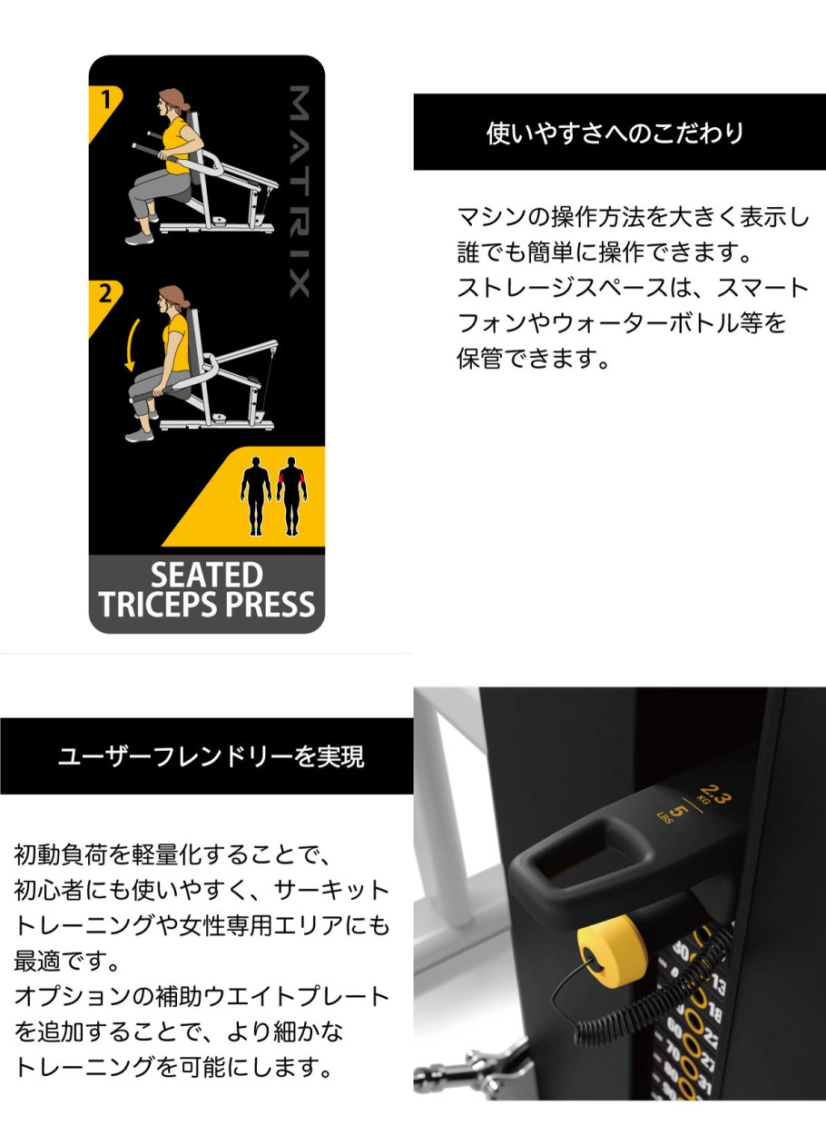 トライセプスプレス ウエイトマシン 業務用 ホームジム GO-S42