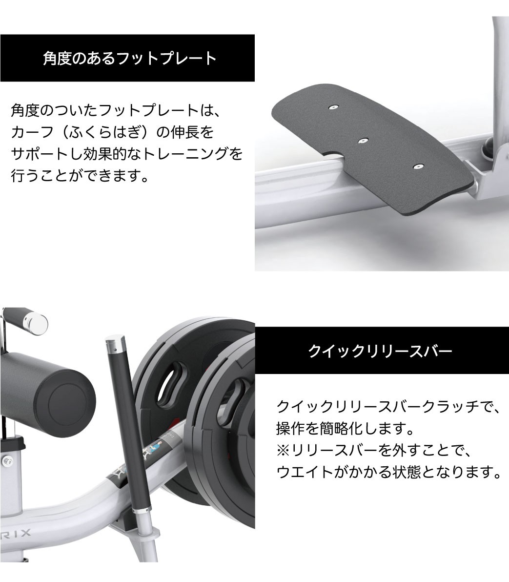 角度のあるフットプレート