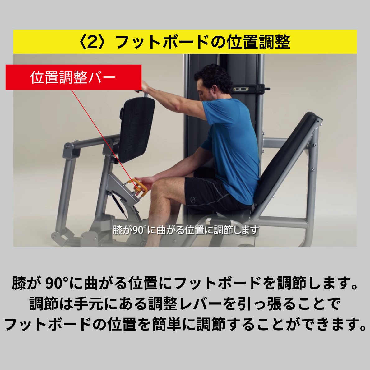 フットボードの位置調整