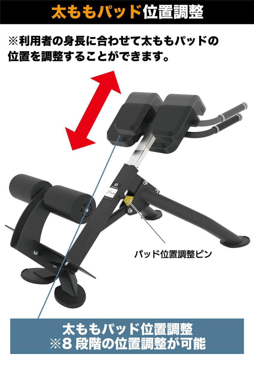 バックエクステンションベンチ 業務用 トレーニングベンチ ホームジム 背筋 ローマンベンチ SP-4220 SPIRIT FITNESS :  sp-4220 : アイフィットネスショップ - 通販 - Yahoo!ショッピング