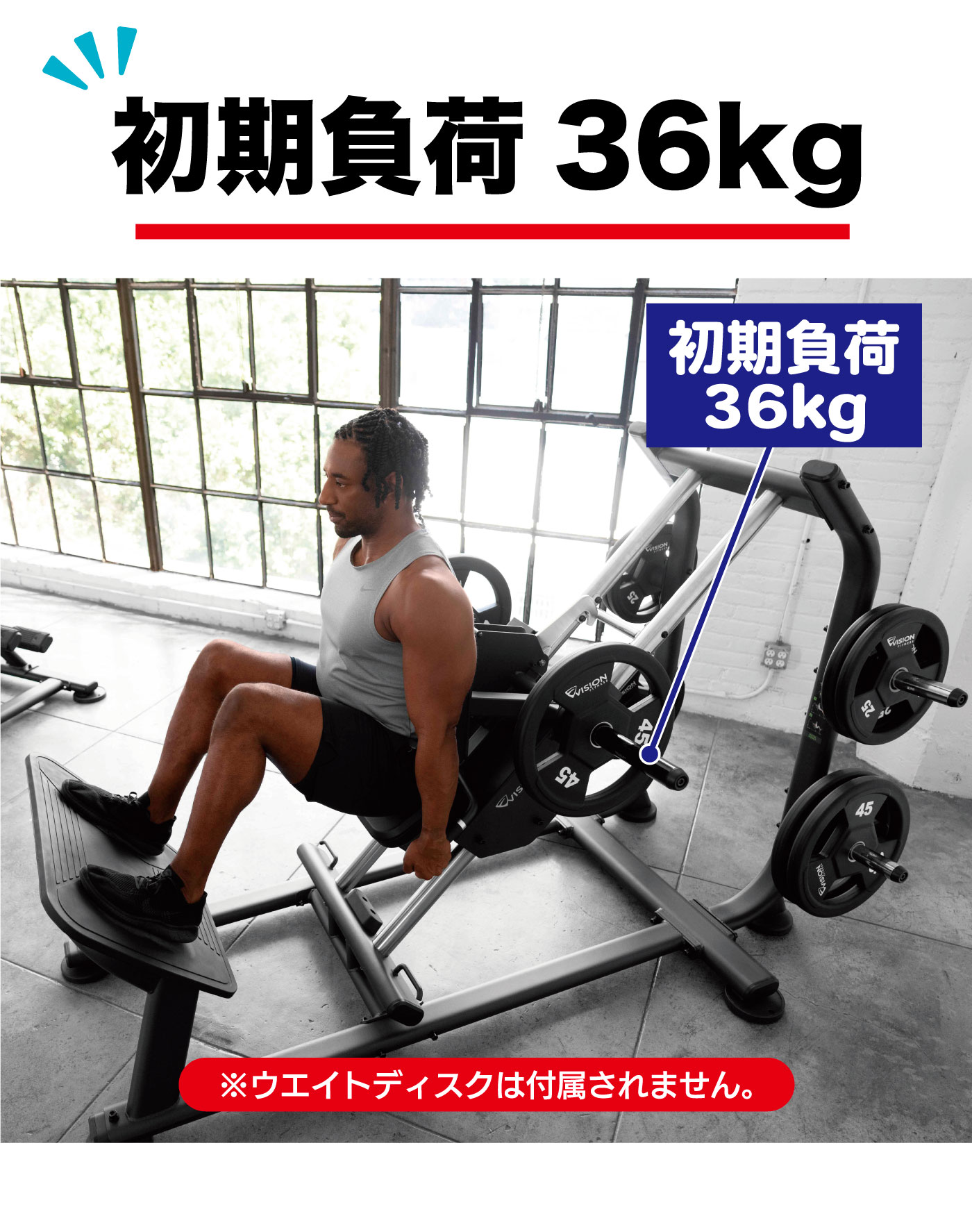 初期負荷36kg