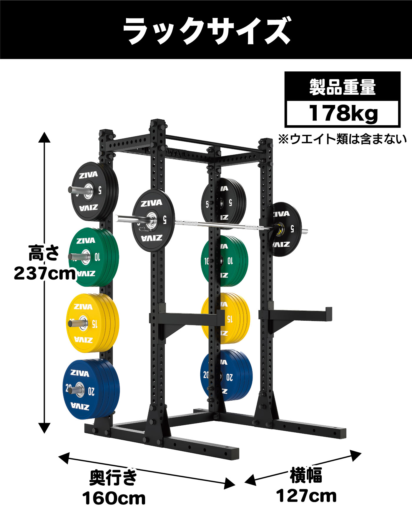 ハーフラック HALF RACK スクワット ウエイトトレーニング 筋