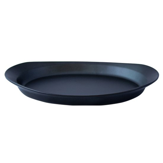 長谷園 公式 耐熱アーモンドプレート 大 ブラック 500ml 土鍋 耐熱皿