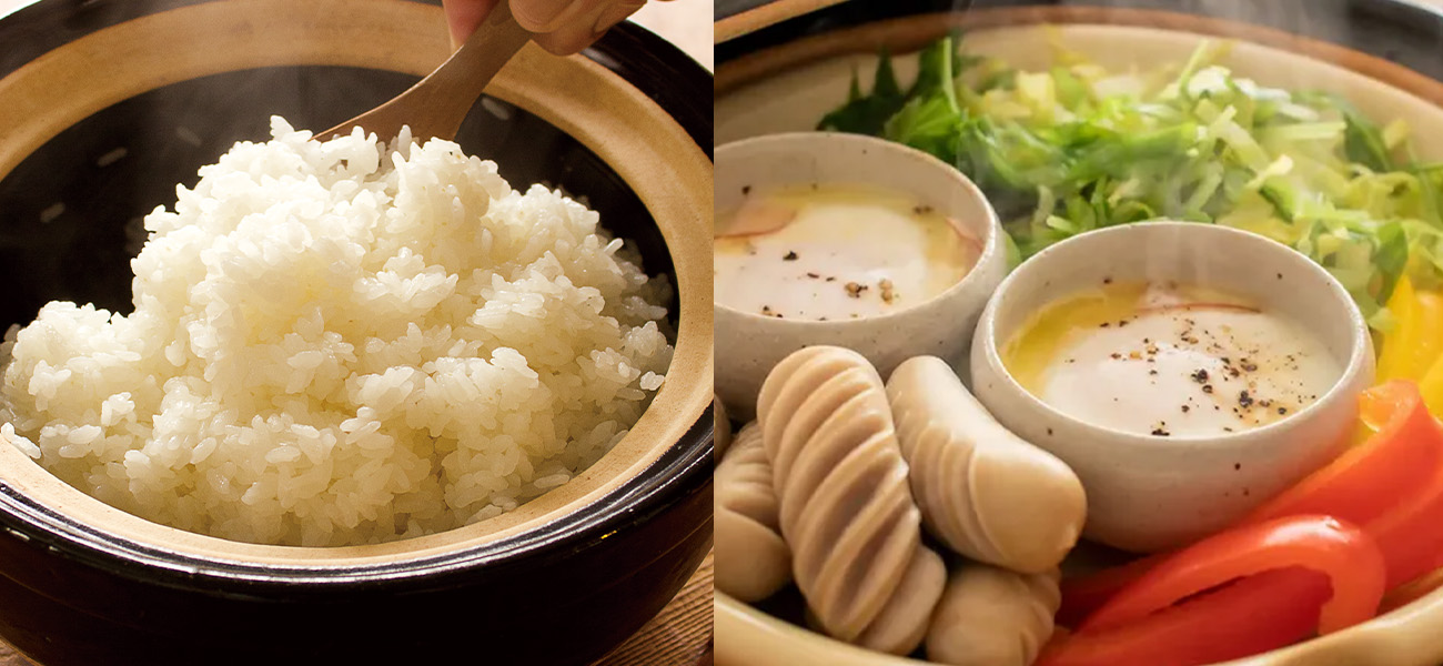長谷園 公式限定 3点セット商品 かまどさん三合炊き 陶製すのこ トング