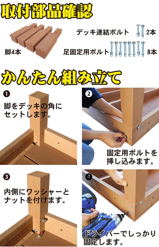 ウッドデッキフェンス 人工木製 ボーダータイプ [3枚セット] ダーク