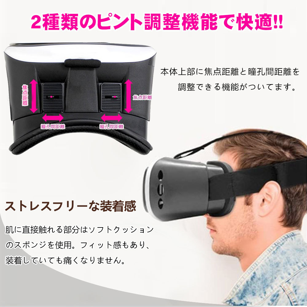 市場 Vrゴーグルvrヘッドセット Vrゴーグル スマホ用vrゴーグル 超広角