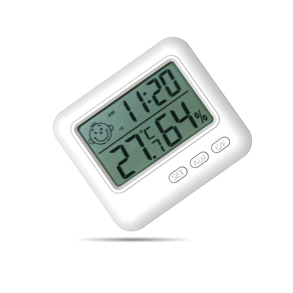 温度計 湿度計 温湿度計 おしゃれ デジタル 時計 測定器 卓上 壁掛け 室内 室外同時測定 マルチ 目覚まし カレンダー 温度管理 コンパクト 可愛い｜igenso｜02
