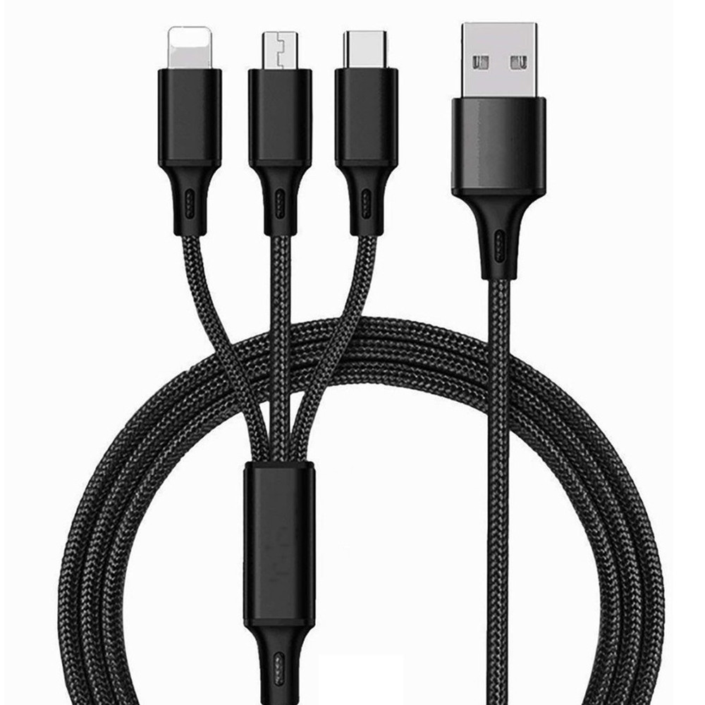 Usb Type Cケーブル ライトニング 3in1 充電ケーブル 急速充電 マイクロusbケーブル高耐久 編組ナイロンケーブル Ios Android Usb 183 二丁目商店 通販 Yahoo ショッピング