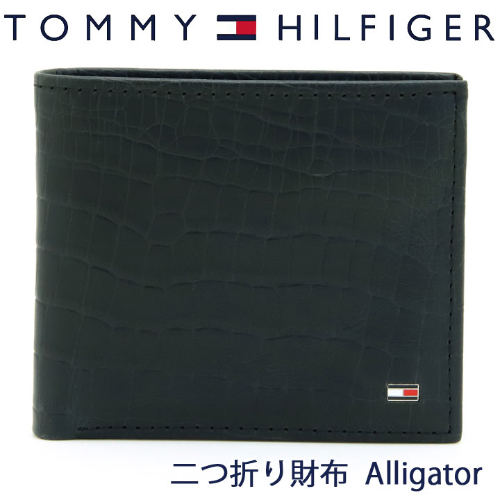 低廉 限定タイムセール トミーヒルフィガー 財布 二つ折り財布 メンズ クロコ ブラック 31TL130060-001 BLACK zestlink.site zestlink.site