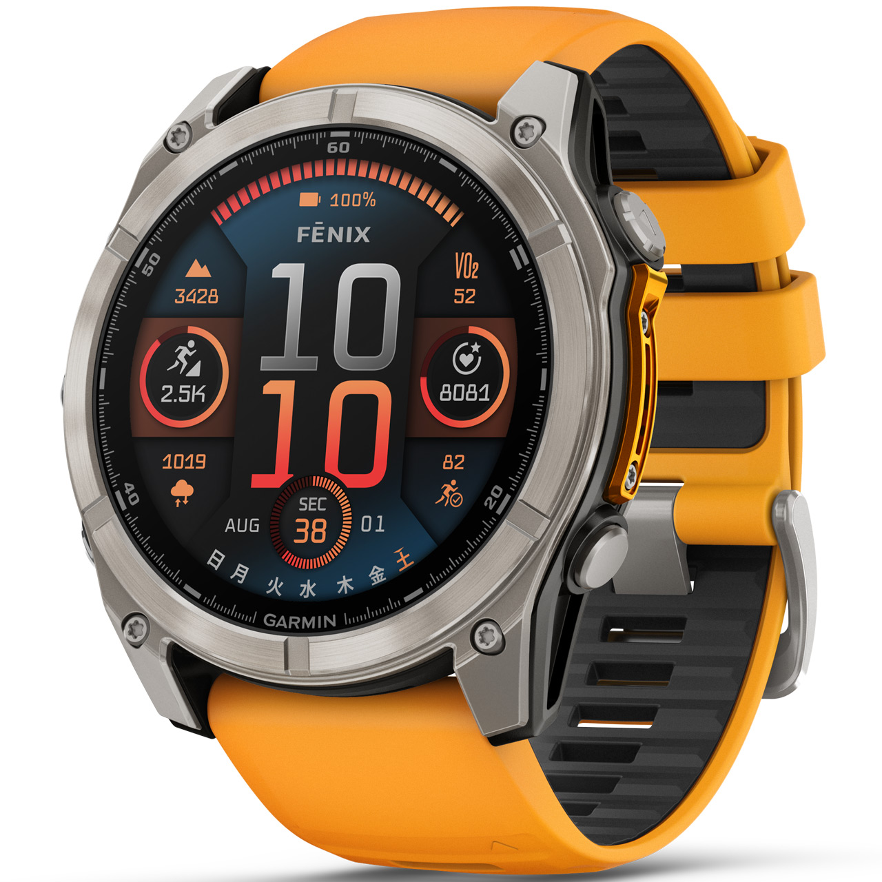 ガーミン GARMIN fenix 8 AMOLED 51mm スマートウォッチ 腕時計 GPS 音声操作 Suica対応 LEDフラッシュライト 音楽保存 ランニング ゴルフ 心電図 | fenix（GARMIN） | 01