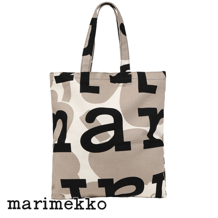 マリメッコ marimekko トートバッグ 縦型 トート 大容量 A3サイズ収納可 サブバッグ 旅行 ウニッコ ロゴ ベージュ ブラック コットン  091684 889 : 091684-889 : 時計・ブランド専門店 アイゲット - 通販 - Yahoo!ショッピング