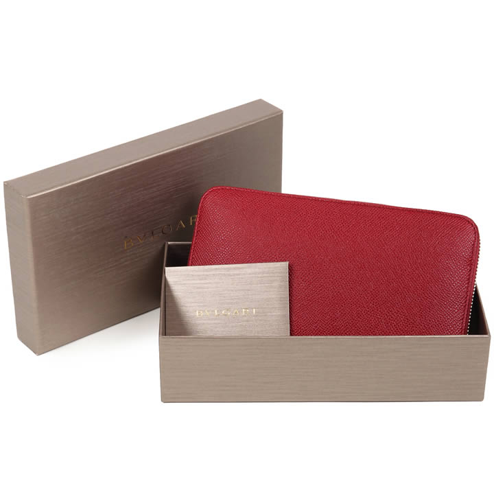 BVLGARI 希少 赤長財布 定価60,000