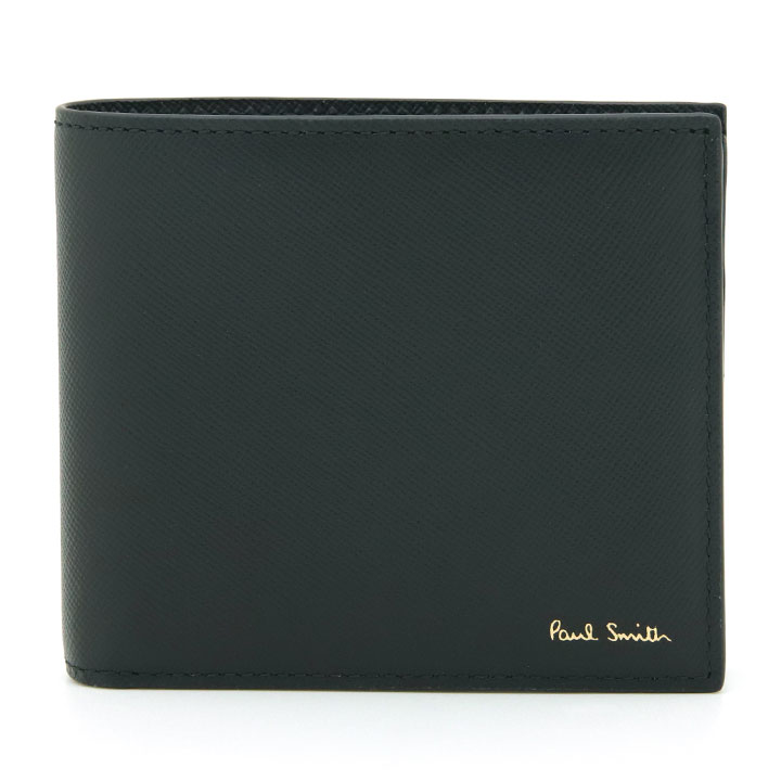 ポールスミス 財布 二つ折り財布 メンズ ブラック ネイチャー MINI