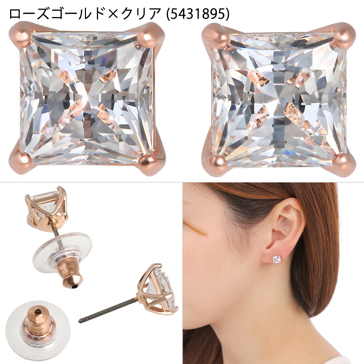 美品 箱付き スワロフスキー ピアス 大粒 クリア クリスタル シルバー 5431895-1.jpg