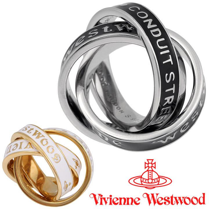 ヴィヴィアンウエストウッド リング 指輪 3連リング 男女兼用 メンズ レディース パーシーリング 6404016Q 選べる2色