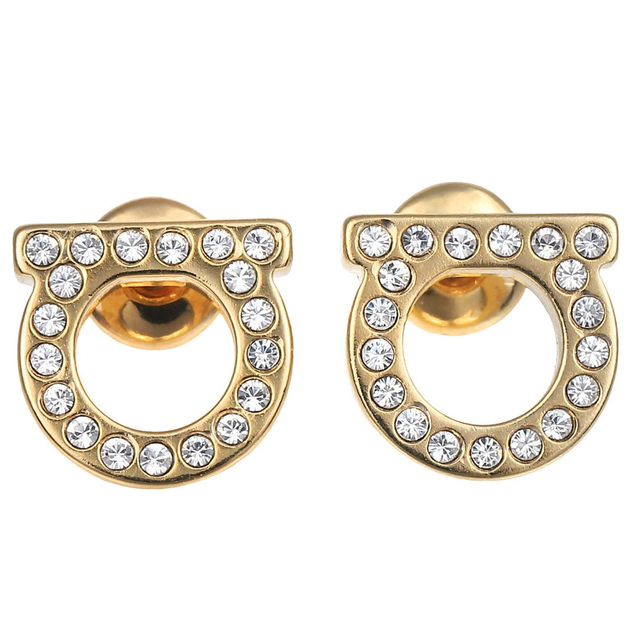 FERRAGAMO（フェラガモ） ピアス ガンチーニ クリスタルピアス(S