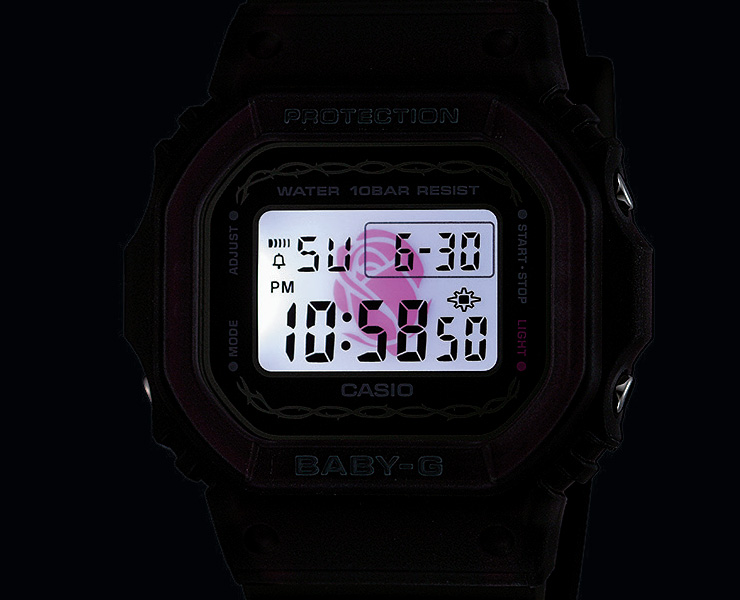 BABY-G ベビーG ミニサイズ BGD-565RS-8JF グレー バラ（ピンク