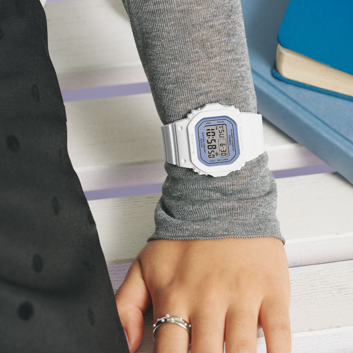 Casio PT-1☆ミニシンセサイザー☆ベビーブルー☆超レアカラーモデル(2) BABY-G カシオ ベビーG ミニサイズ ホワイト＆ブルー BGD-565SC-2BJF