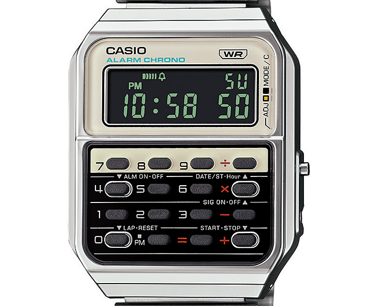 カシオ クラシック Heritage Colors CA-500WE-7BJF ホワイト＆シルバー CASIO CLASSIC カリキュレーター付き  計算機能付き デジタル レクタンギュラー 腕時計