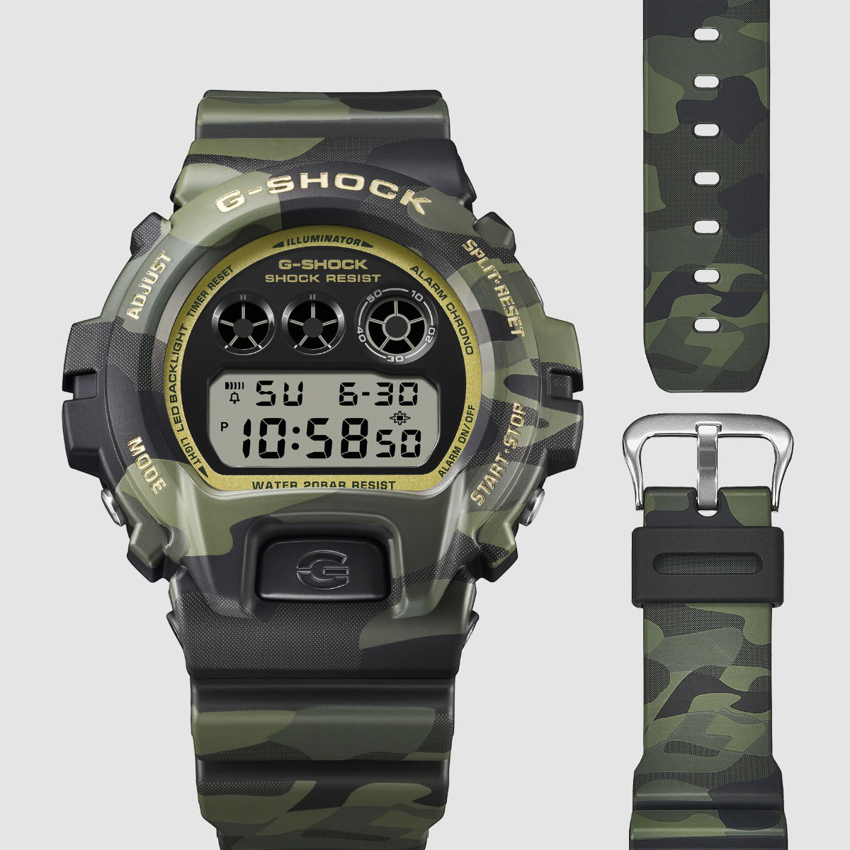 としぼー、CASIO・G-SHOCK良品3本＋おまけセット！！ ORIGIN(G-SHOCK) G-SHOCK Gショック CAMO AND GOLD DW-6900CMG-3JF