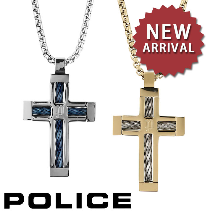 POLICE（ポリス） ネックレス ペンダント クロス メンズ シルバー