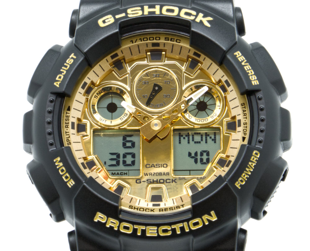 BIG CASE G-SHOCK Gショック GA-100GGB-1A9JF ブラック＆ゴールド
