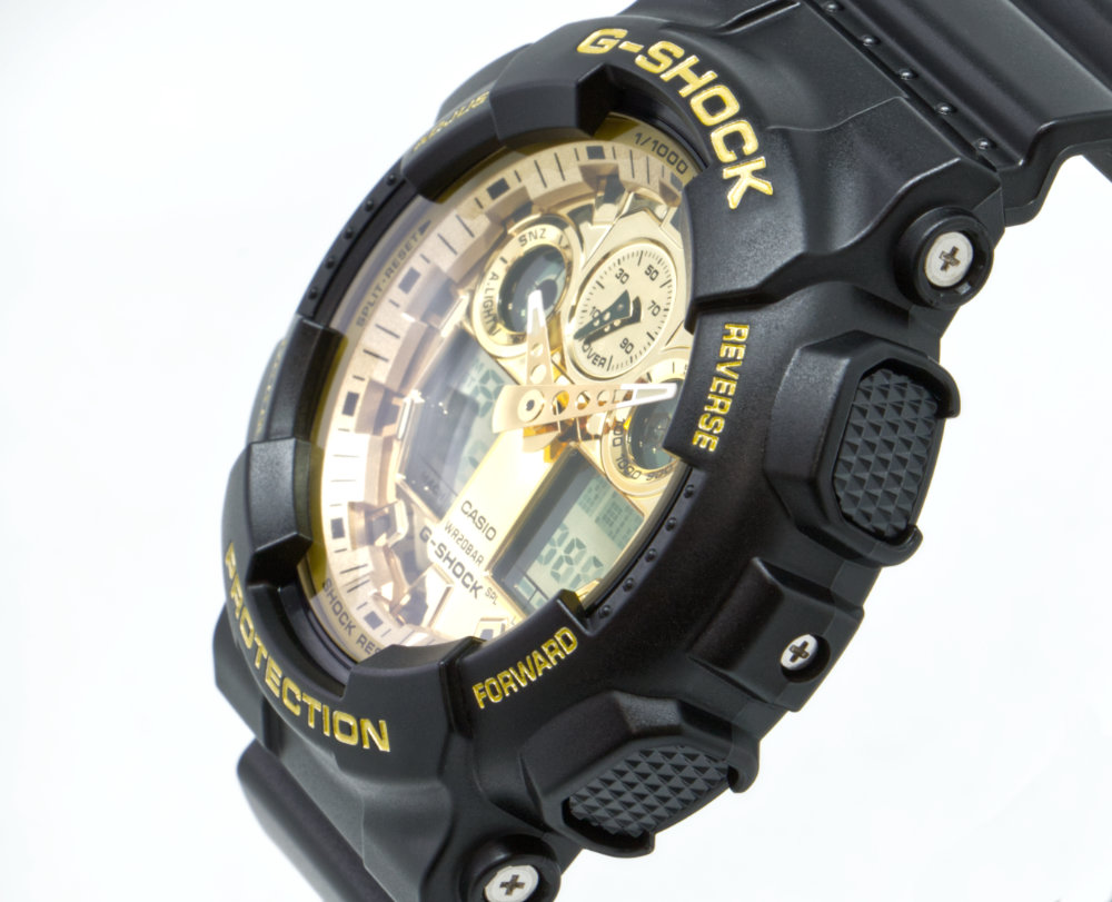 BIG CASE G-SHOCK Gショック GA-100GGB-1A9JF ブラック＆ゴールド