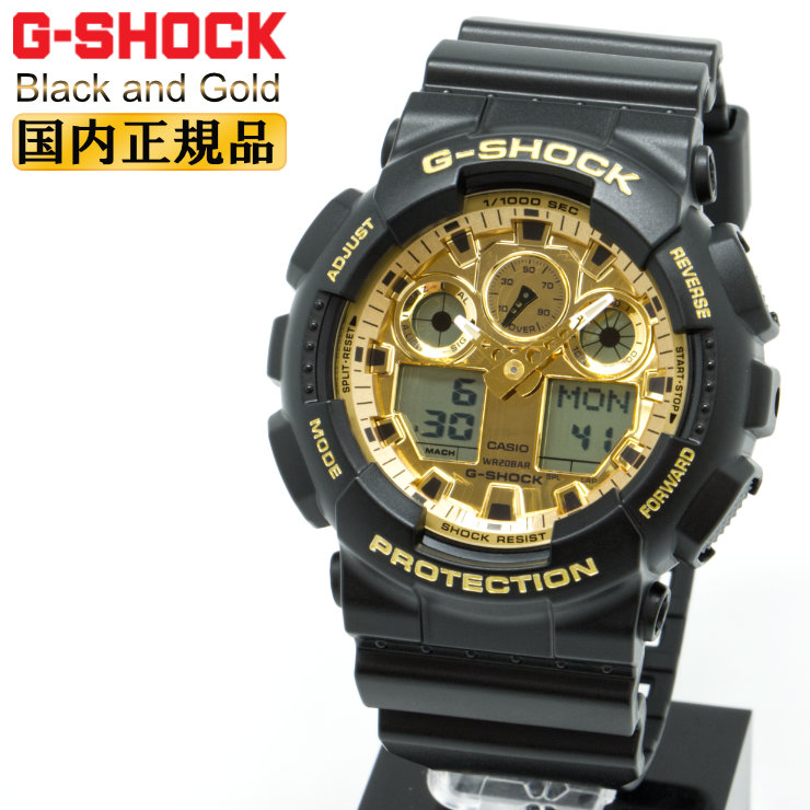BIG CASE G-SHOCK Gショック GA-100GGB-1A9JF ブラック＆ゴールド