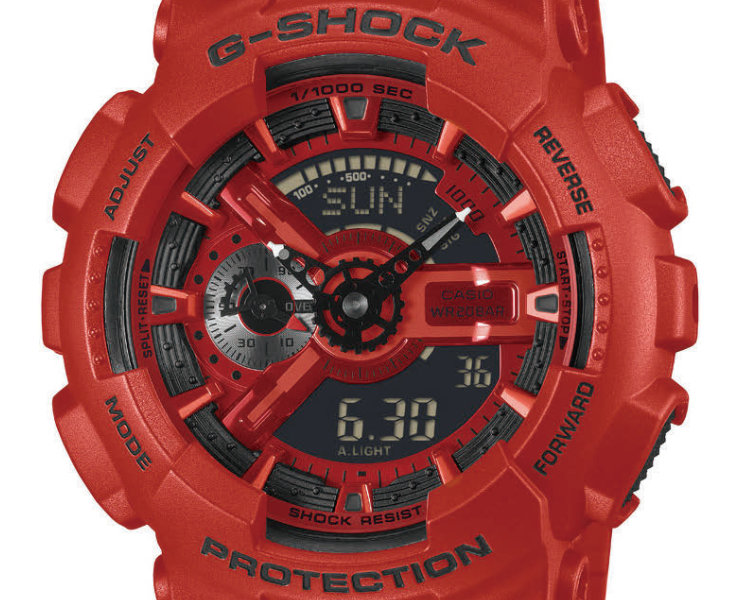 110 Series G-SHOCK ICONIC RED Gショック アイコニックレッド GA