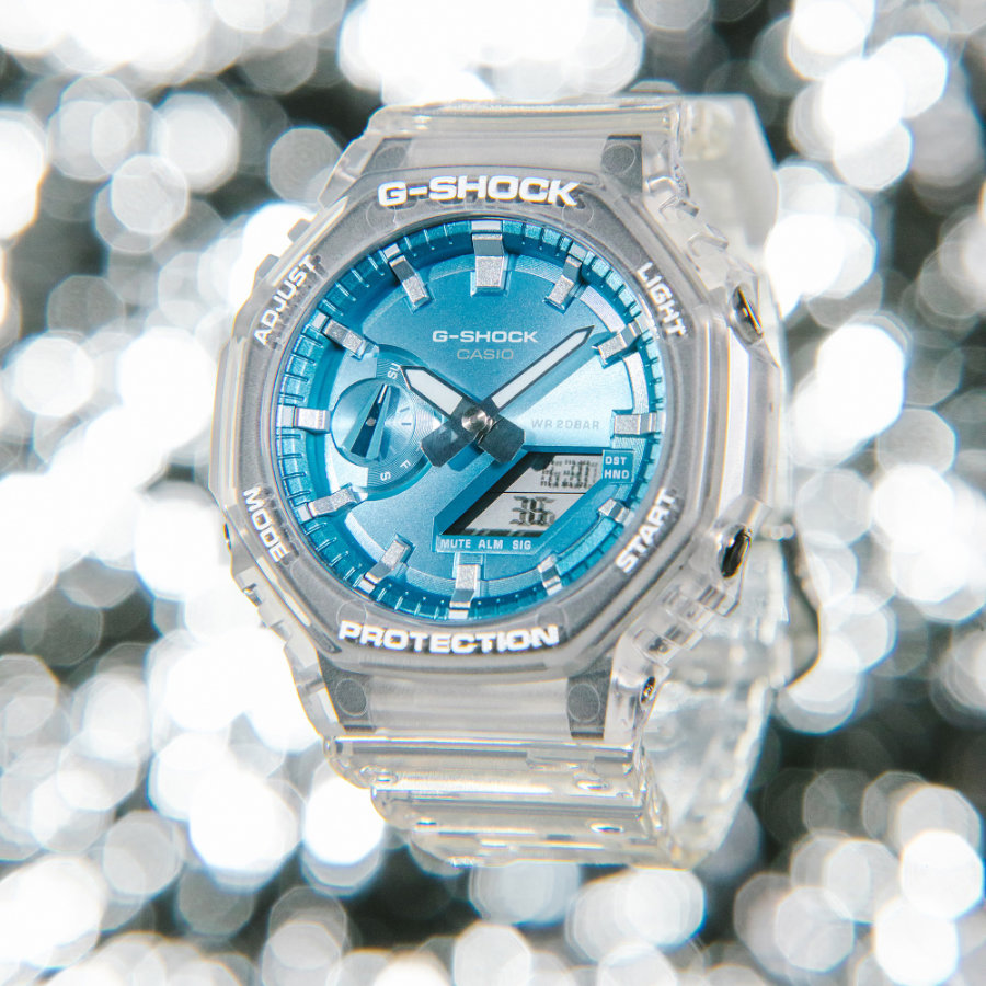 CASIO G-SHOCK クリアブルー 楽天市場】CasiOak Glacier (カシオーク/クリアブルー）G-Shock