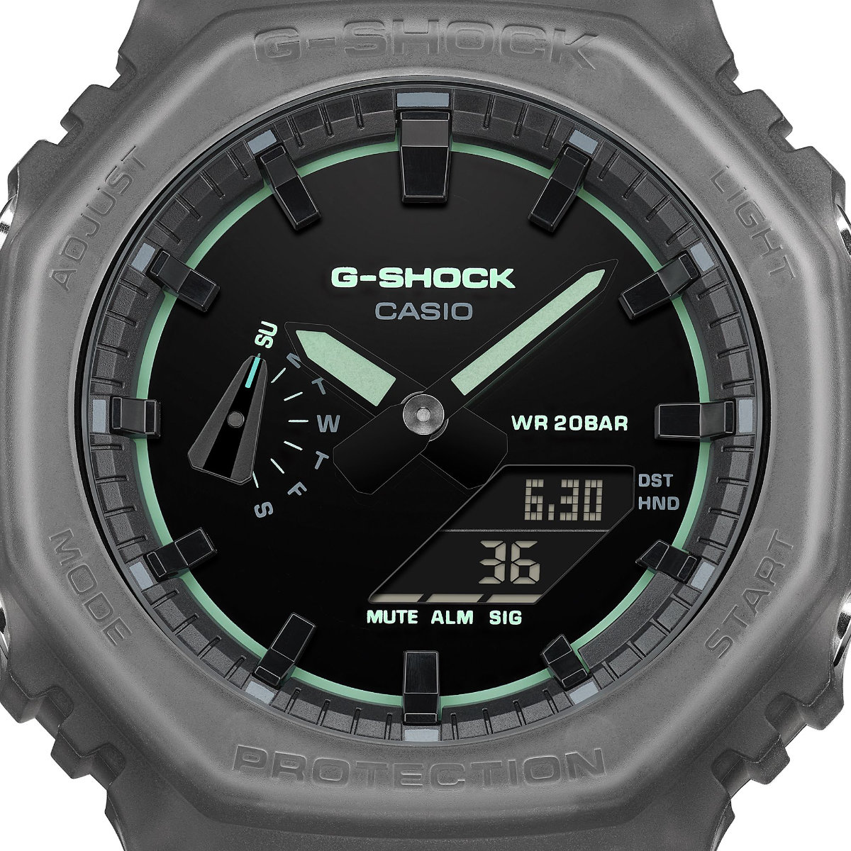 G-SHOCK Gショック GA-2100K-1AJF グレースケルトン＆ブラックフェイス