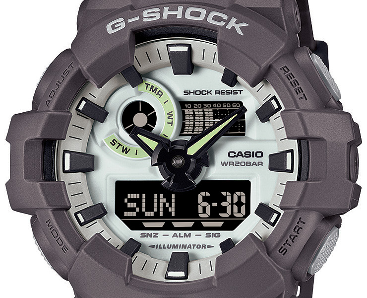 BIG CASE G-SHOCK HIDDEN GLOW Series GA-700HD-8AJF 蓄光文字板
