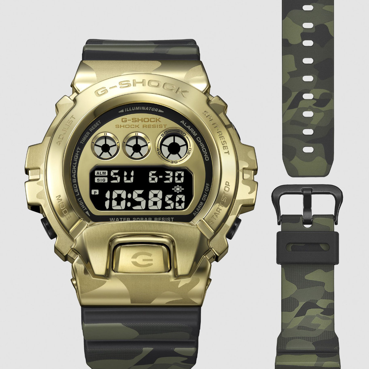 ORIGIN(G-SHOCK) G-SHOCK Gショック メタルカバード CAMO AND GOLD GM
