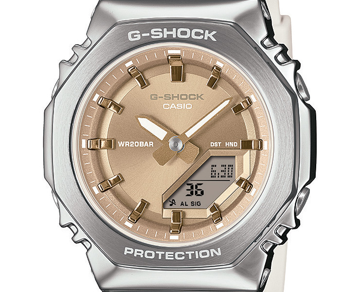 G-SHOCK Gショック ウーマン メタルカバード ミッドサイズ ベージュ