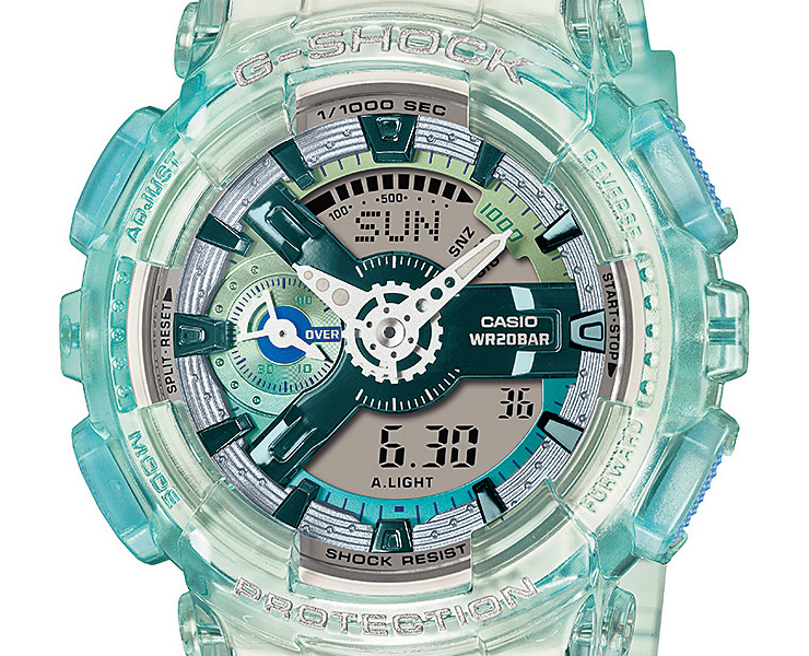 WEB限定 CASIO G-SHOCK ミッドサイズ ブルースケルトン GMA-S110VW-2AJF カシオ Gショック デジタル＆アナログ  コンビネーション ユニセックス 男女兼用 腕時計