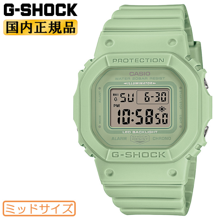 G-SHOCK オリジン ミッドサイズ GMD-S5600BA-3JF カシオ Gショック ORIGIN MID size スクエア デジタル  ユニセックス 男女兼用 グリーン 緑 ワントーン 腕時計