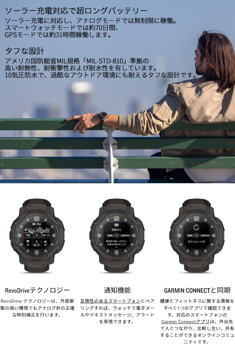 GARMIN GPSスマートウォッチ ガーミン インスティンクト クロス GARMIN GPSスマートウォッチ ガーミン インスティンクト クロス