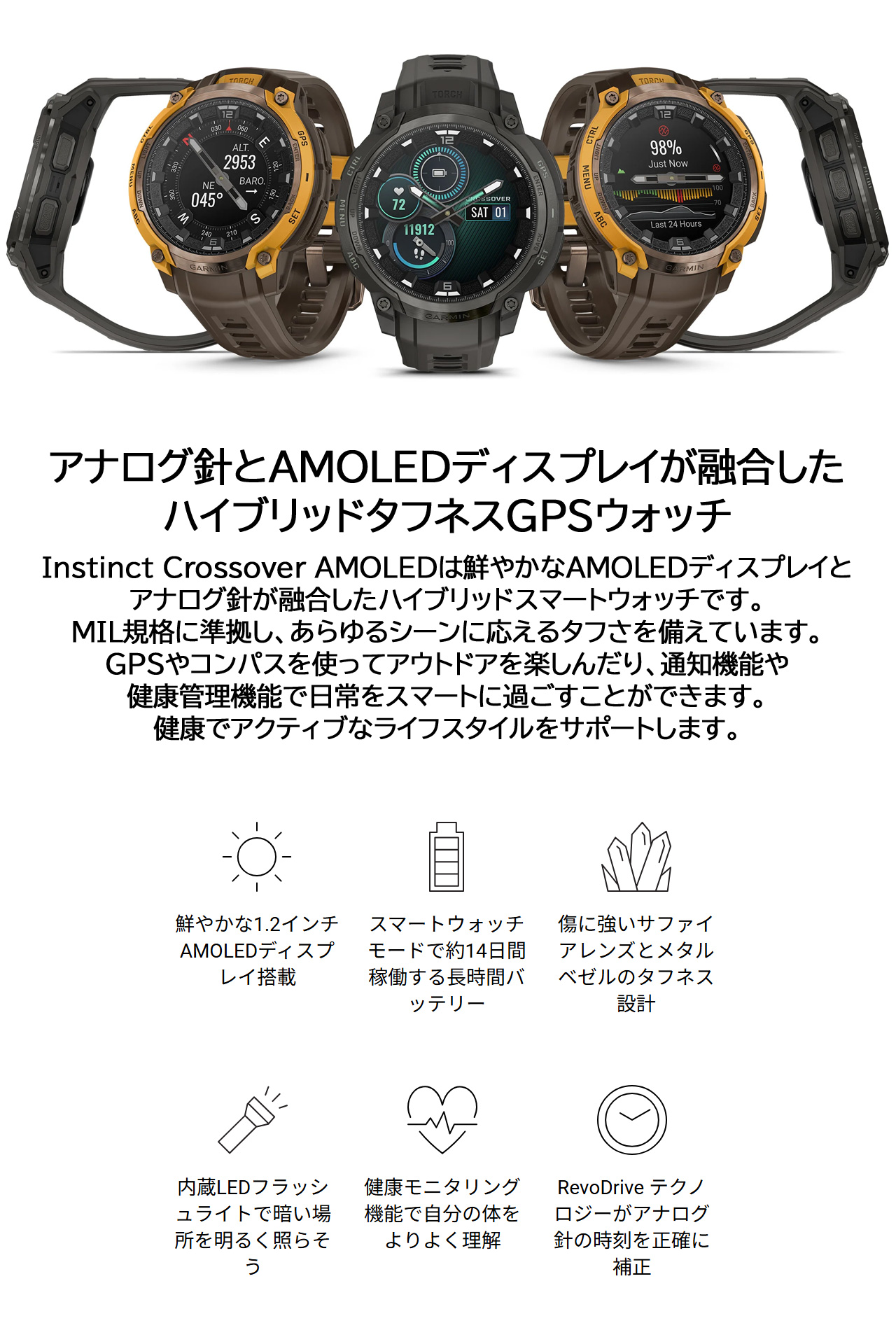 GARMIN（ガーミン） インスティンクト タフネスGPSスマートウォッチ