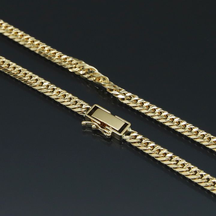 喜平ネックレス 18金 スターカット6面ダブル 六面キヘイ K18ゴールド