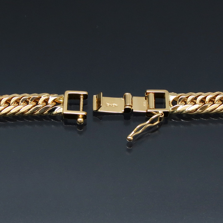 28/未使用品 K18 18金 8面トリプル 喜平ネックレス 約20.2ｇ K18 18金 喜平ネックレス 8面トリプル Vカット 100g 60cm 7.8mm