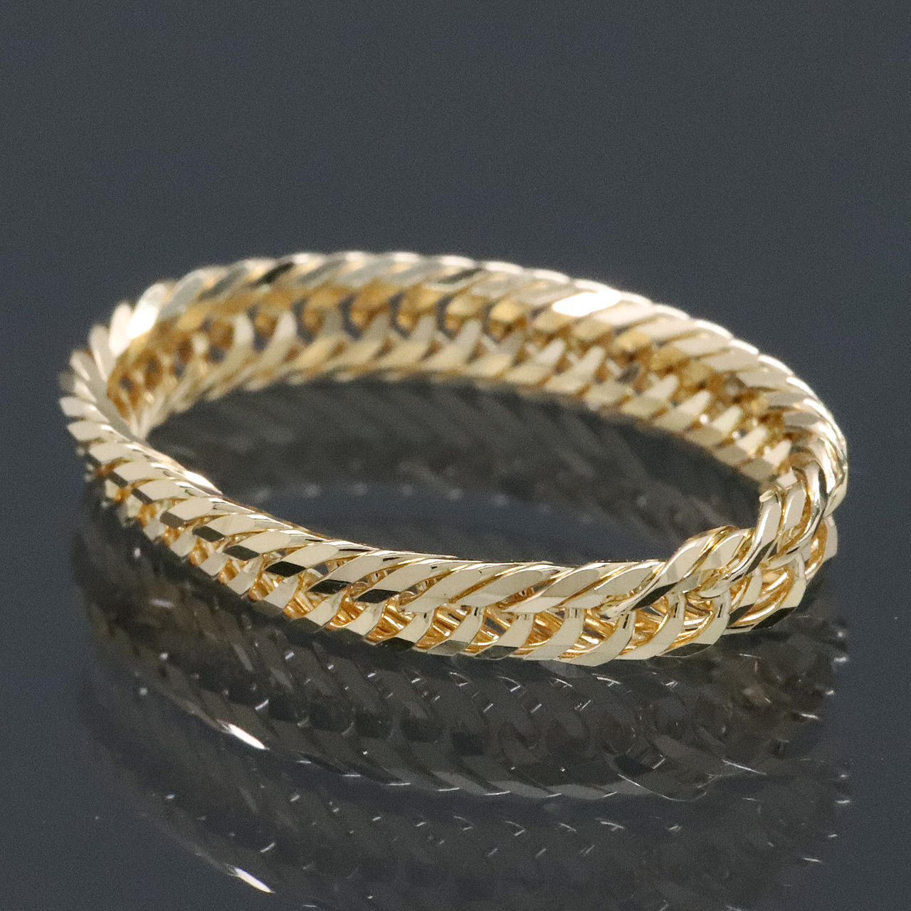 k18 チェーンデザインリング　約12号 kr0kk1076130kk-1.jpg