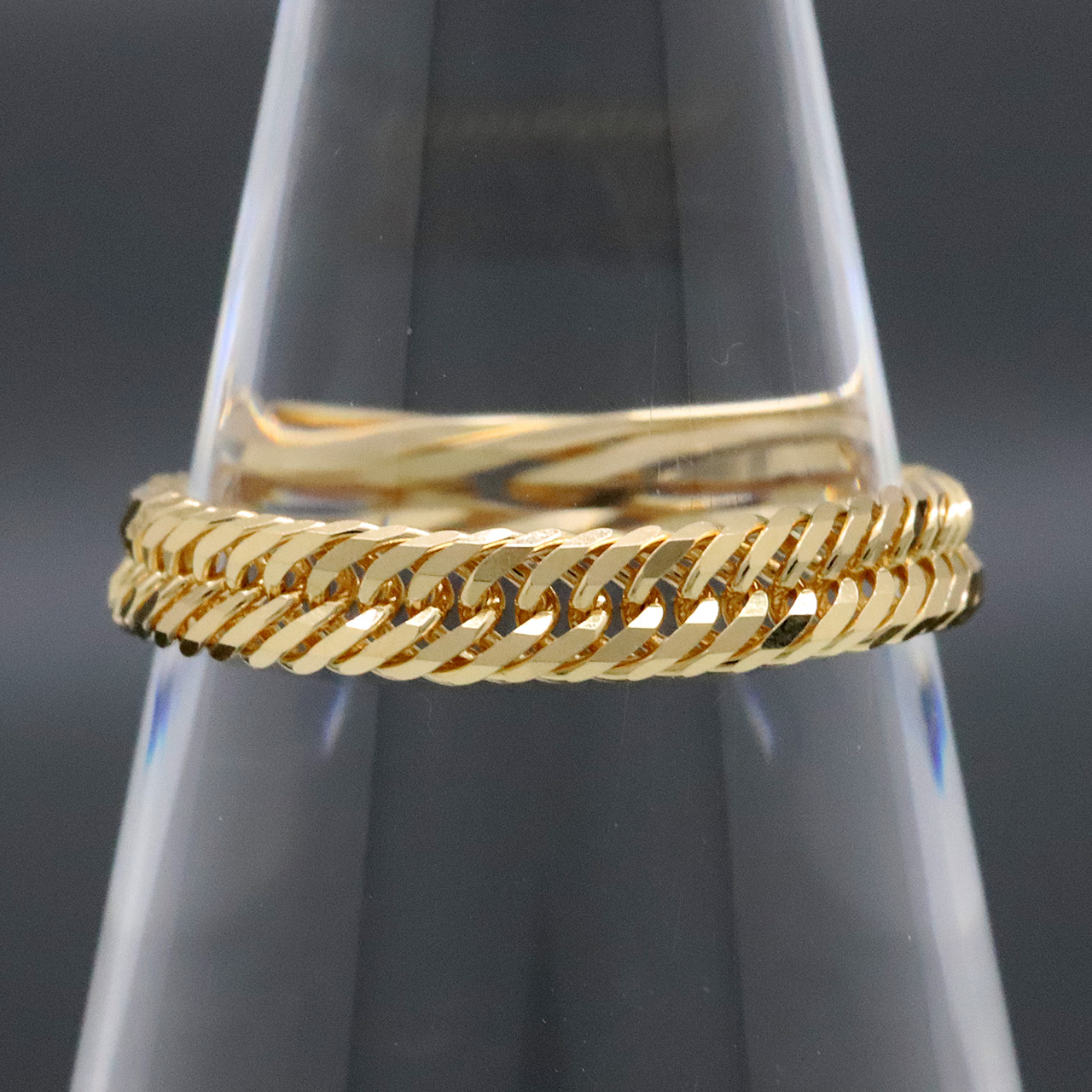 喜平リング 18金 （10号） 0.50φ 12面トリプル 指輪 チェーンリング