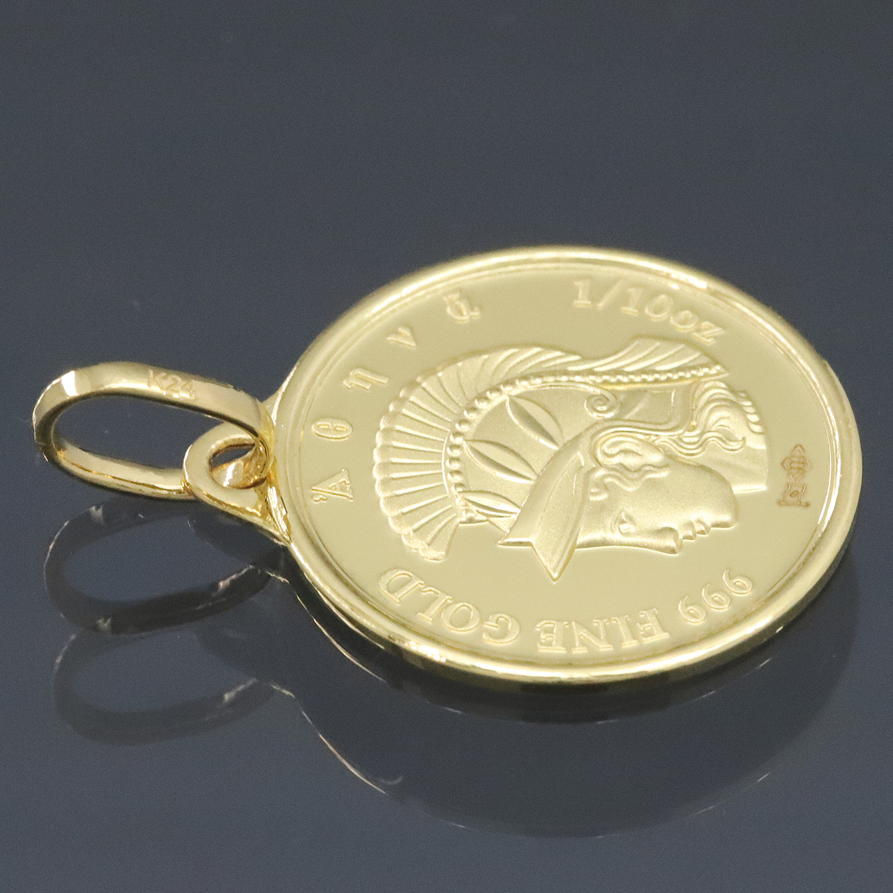 メダル 廃盤】 24金 コイン ネックレストップ ペンダントヘッド