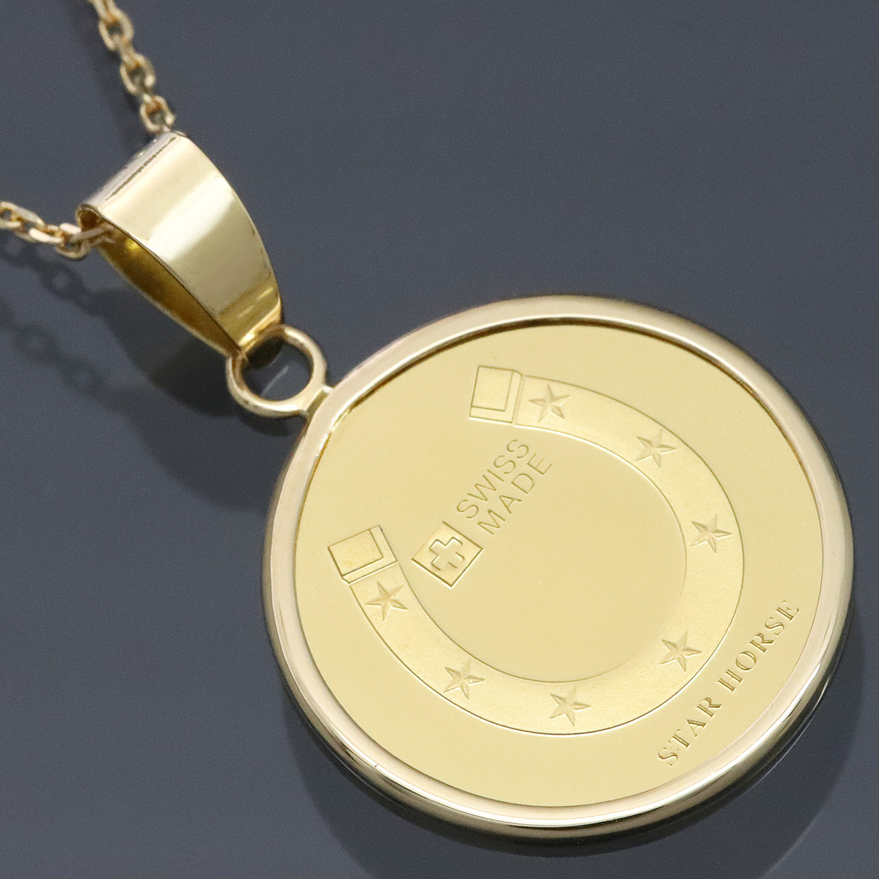 24金 コインペンダント ネックレス K24 純金 1/25oz 1/25オンス 馬
