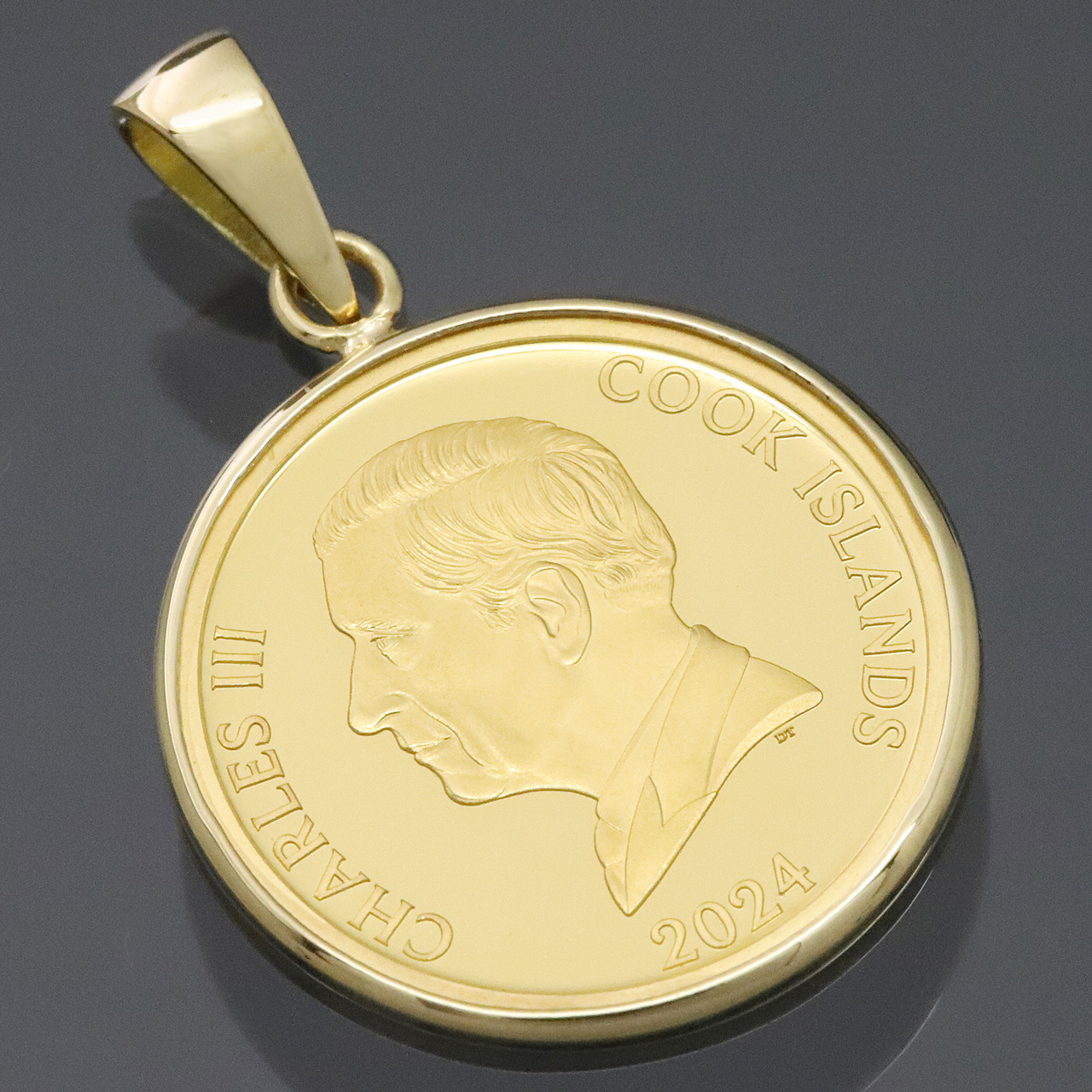 コイントップ 24金 ペンダントヘッド 1/20oz 1/20オンス 獅子 (権威