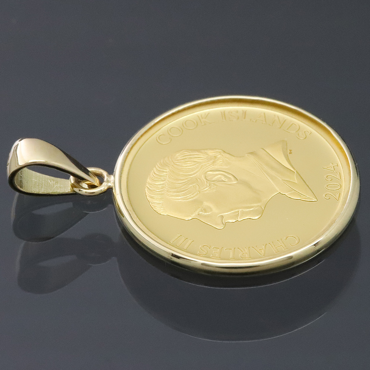 コイントップ 24金 ペンダントヘッド 1/20oz 1/20オンス 獅子 (権威