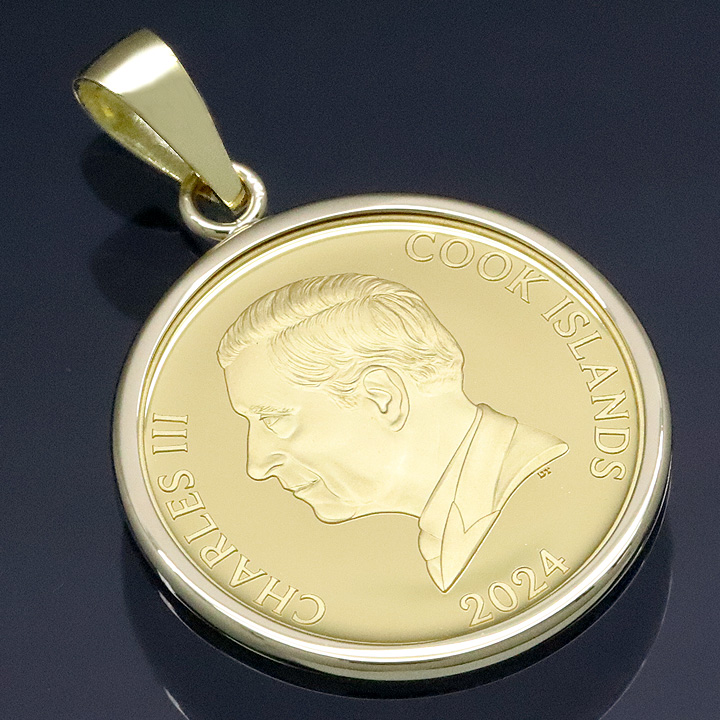 コイントップ 24金 ペンダントヘッド 1/20oz テディベア