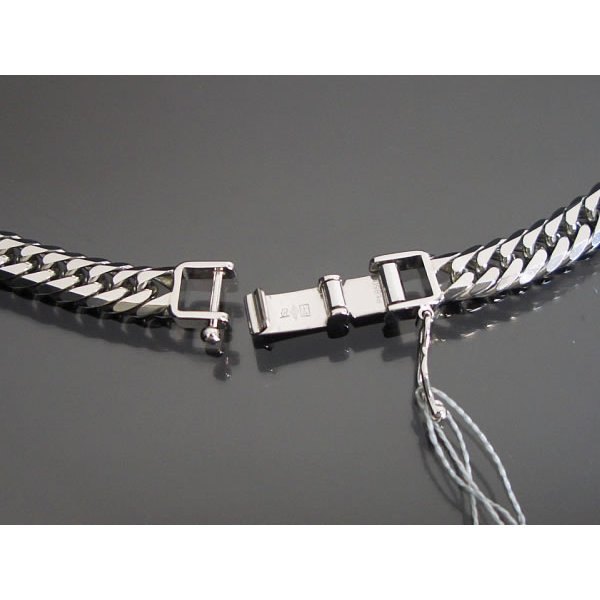 プラチナ 喜平ネックレス 6面ダブル PT850 50g-60cm 造幣局検定刻印入